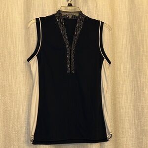 Navy blue women’s golf top